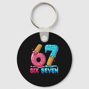 Honkbal Drip Nummer 67 Speler Of 67ste Verjaardag  Sleutelhanger