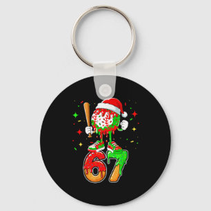 Honkbal druppel nummer 67 Meme ijs druppelend Kers Sleutelhanger