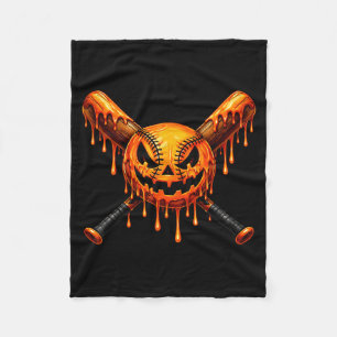 Honkbal druppel pompoen spookachtige geest hallowe fleece deken