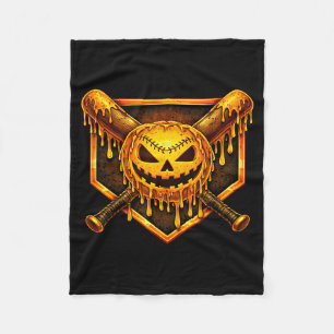 Honkbal druppel pompoen spookachtige geest hallowe fleece deken