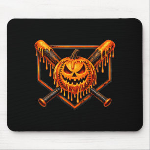 Honkbal druppel pompoen spookachtige geest hallowe muismat