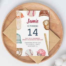 Honkbal elke leeftijd jongen verjaardag kaart