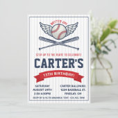 honkbal elke zondag kaart (Staand voorkant)