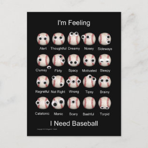Honkbal Emotions Briefkaart