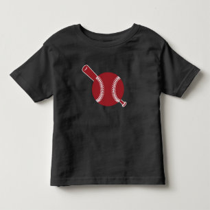 Honkbal en Bat Icon Kinder Shirts