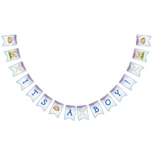 Honkbal en Honden Theme Boy's Baby shower Vlaggetjes