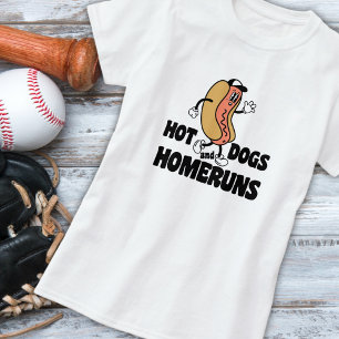 Honkbal en Hot Dogs Fan T-shirt
