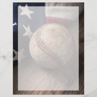 honkbal en vlag flyer