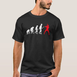 Honkbal Evolutie Van Mens Honkbal Vrouwen Mannen T-shirt