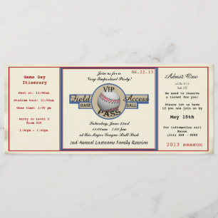 Honkbal Family Reunion Pass Kaart