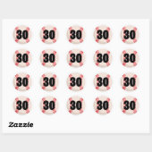 Honkbal Favoriete Nummer #30 Ronde Sticker (Vel)