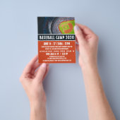Honkbal Field, Baseball Camp Advertising Flyer (Hand)