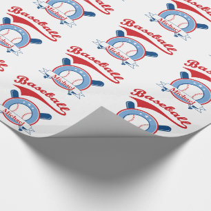 Honkbal gepersonaliseerd cadeau cadeaupapier