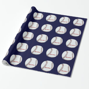 honkbal gepersonaliseerd cadeaupapier