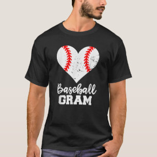 Honkbal Gram Grappig Baseball Hart Oma Gram T-shirt