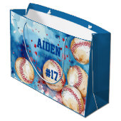 Honkbal Groot Cadeauzakje (Achterkant Gekanteld)