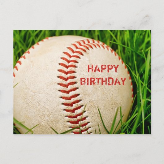Honkbal Happy Birthday Briefkaart (Voorkant)
