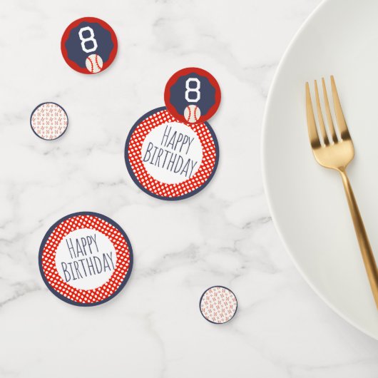 Honkbal Happy Birthday Confetti (Groep)