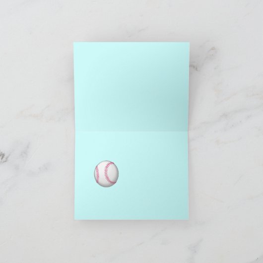 Honkbal Happy Birthday Kaart (Binnen)