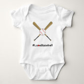 Honkbal hashtag slogan sport romper (Voorkant)