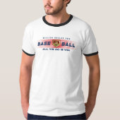 Honkbal held met Million Dollar Arm | Mannen Ringe T-shirt (Voorkant)