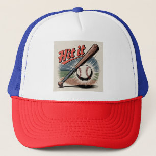  honkbal "Hit It" Retro Sports Trucker Pet