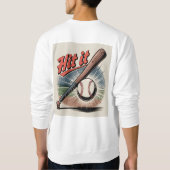  honkbal "Hit It" Retro Sports Trui (Achterkant)