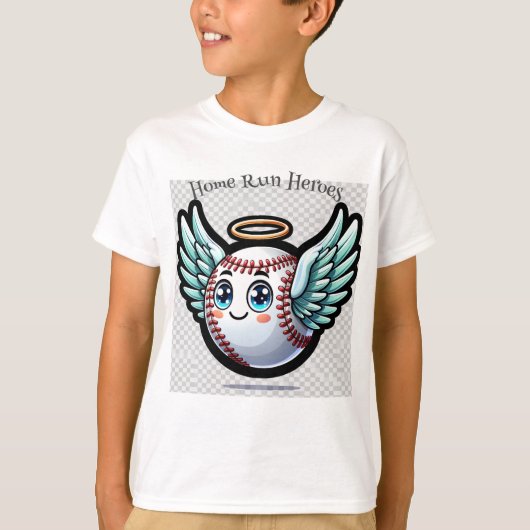 Honkbal Home Run Heroes T-shirt (Voorkant)
