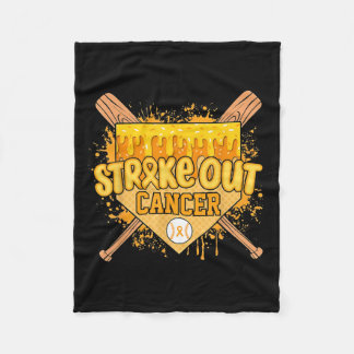 Honkbal Ice Cream Drip Strike Out Kinderjaren Kank Fleece Deken