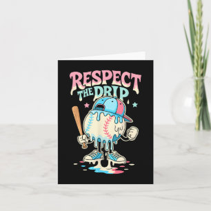 Honkbal Ice Cream Drip voor Jongens Meisjes Respec Kaart