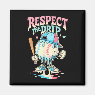 Honkbal Ice Cream Drip voor Jongens Meisjes Respec Magneet