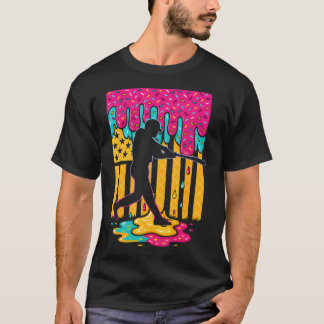 Honkbal Ijs Drip Jongens Meisjes Amerikaanse Vlag T-shirt