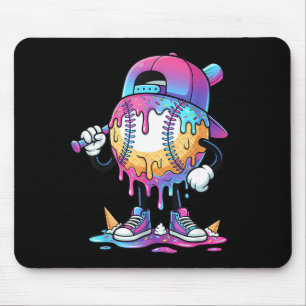 Honkbal Ijs Drip Meme Slag Jongens Sport Cool Muismat