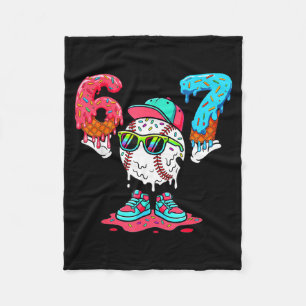 Honkbal Ijs Drip Nummer 67 Speler 67ste Verjaardag Fleece Deken