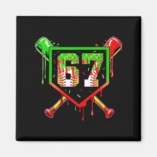 Honkbal Ijs Drip Nummer 67 Speler 6 7 Chris Magneet