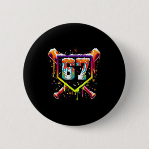 Honkbal Ijs Drip Nummer 67 Zes Zeven Meme C Ronde Button 5,7 Cm