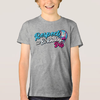 Honkbal Ijs Respecteer de Verjaardagsdrip Tri-Blend Shirt