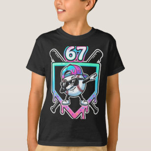 Honkbal IJscrimpje Drip 67 Speler Dabbing Zes Zeve T-shirt
