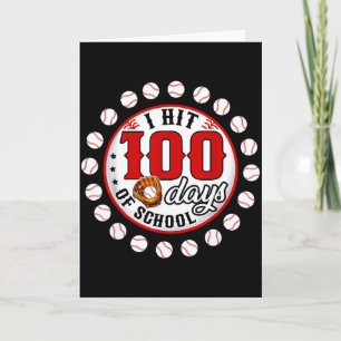 Honkbal Ik Heb 100 Dagen School Honkbalspeler Kaart