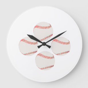 Honkbal Illustratie Wandklok Grote Klok