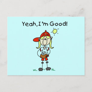 Honkbal I'm Good T-shirts en cadeaus Briefkaart