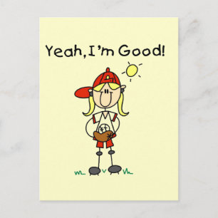 Honkbal I'm Good T-shirts en cadeaus Briefkaart