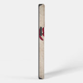  honkbal Initialen Robuuste naamnummers Retro iPhone Hoesje (Rechterkant)