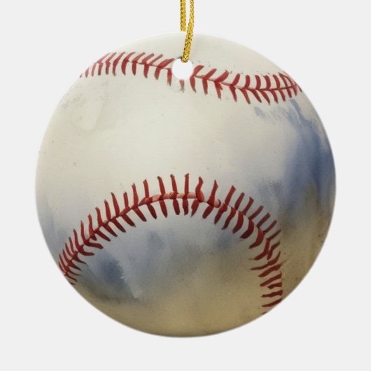 honkbal Inspirerend Keramisch Ornament (Voorkant)