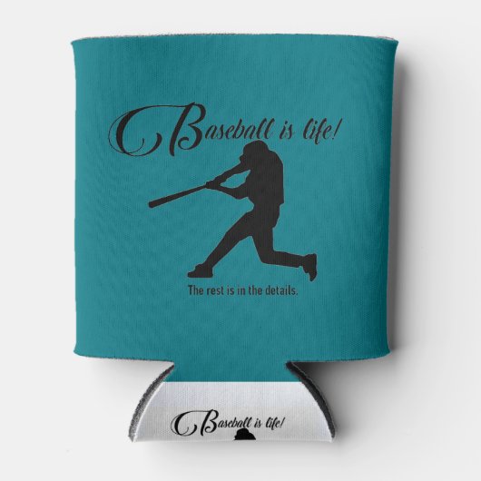 Honkbal is het leven kan koosie blikjeskoeler (Voorkant)