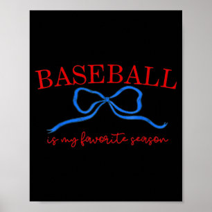 Honkbal Is Mijn Favoriete Seizoen T-shirt, Honkbal Poster