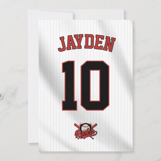 Honkbal Jersey Rookie van het Jaar Verjaardagsfees Kaart (Achterkant)