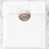 Honkbal Jouw naam Ronde Sticker (Tas)