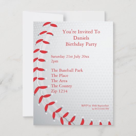 Honkbal Kaart (Voorkant)