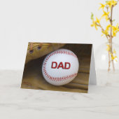 Honkbal Kaart voor papa (Gele Bloem)